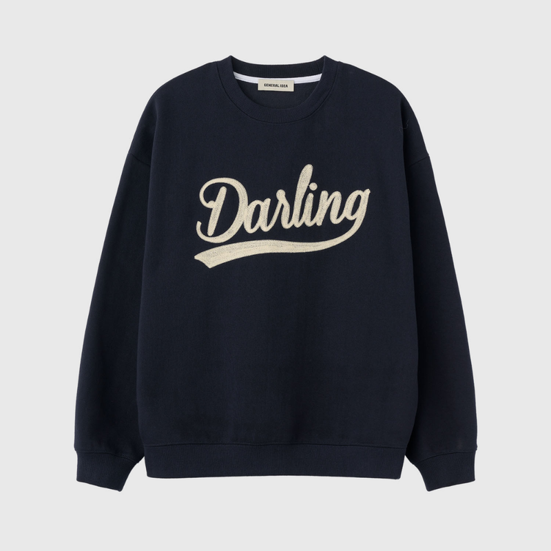 GENERAL IDEA（ジェネラルアイディア）の「 UNISEX DARLING Embroidered Sweat Trainers [NAVY]（Tops）」