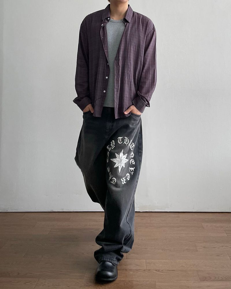 Kane Printing Denim Pants