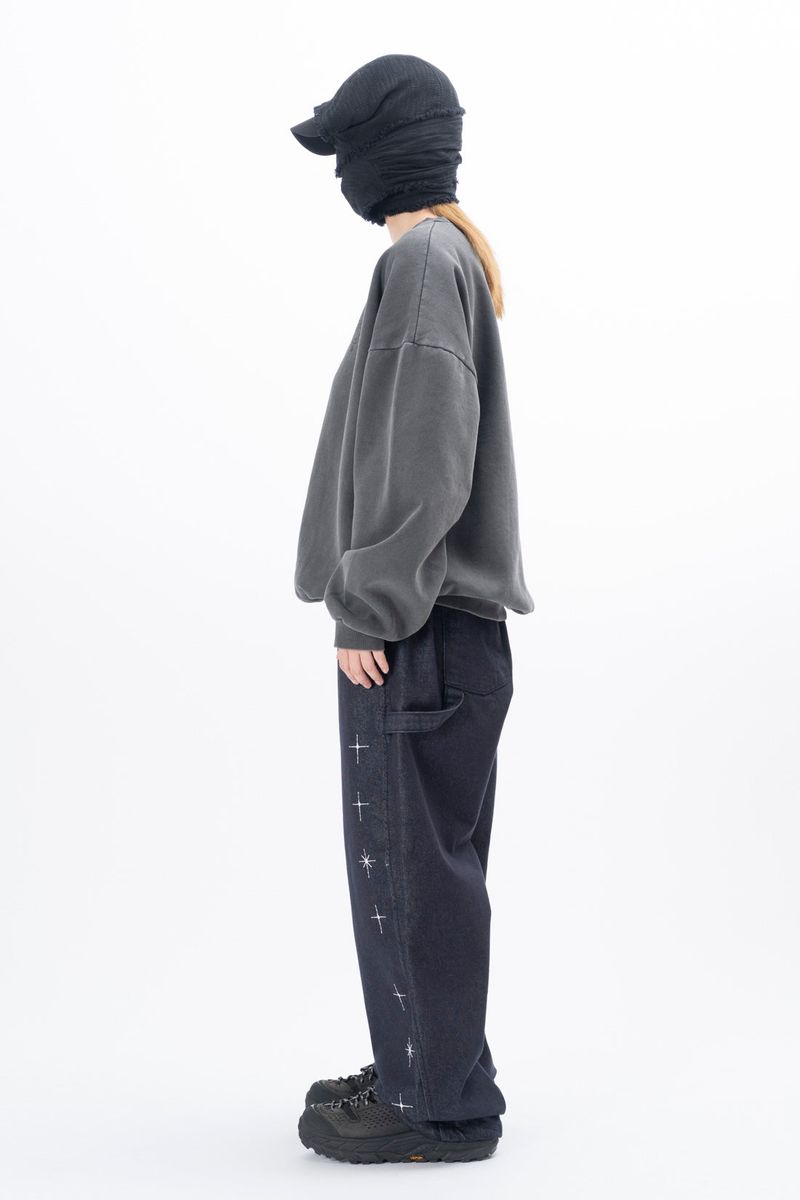 Gelly Embroidery Cross Carpenter Pants