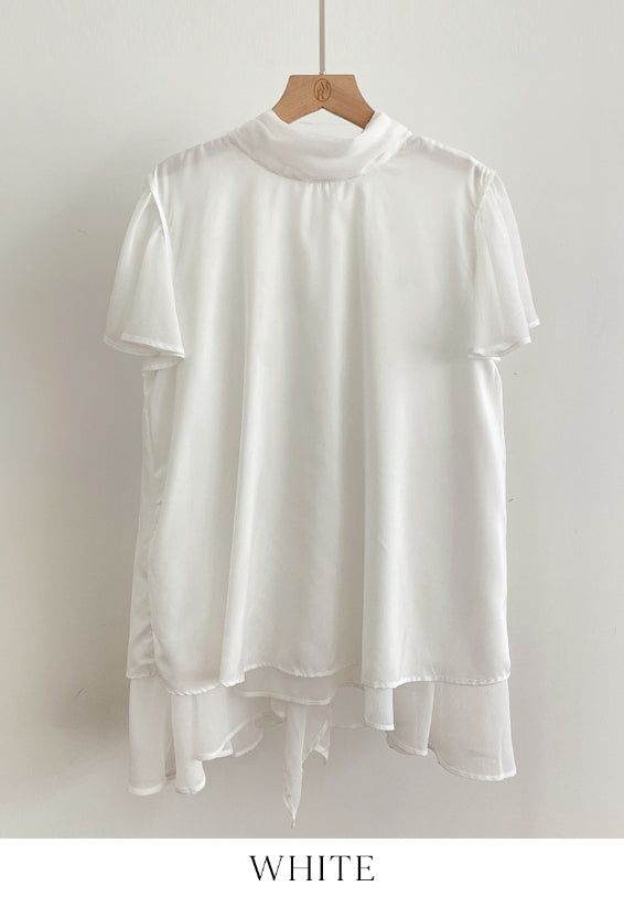 Hens Halter Tie Chiffon Blouse (Belt set)