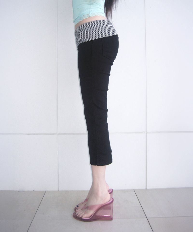 stripe folding capri pt