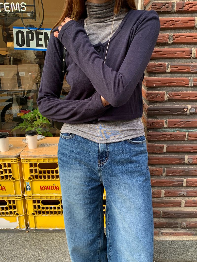 [MADE] PRINKLE LAYERED CROP CARDIGAN