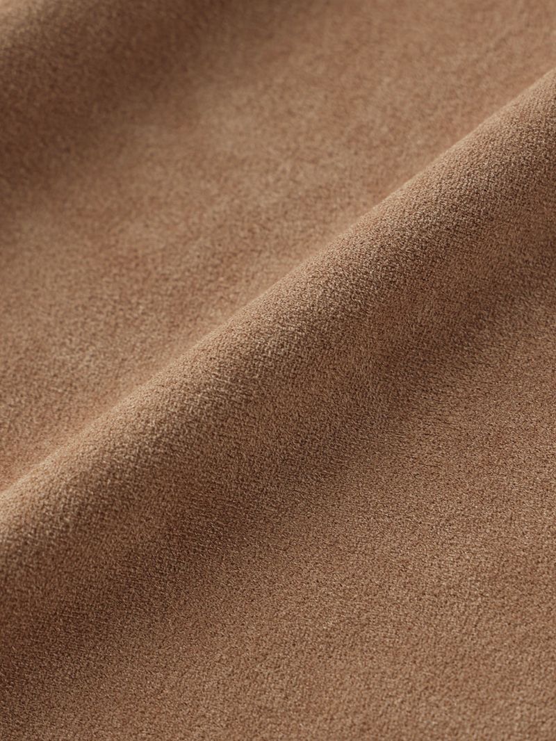 Halter-Tie Suede Apron_Camel