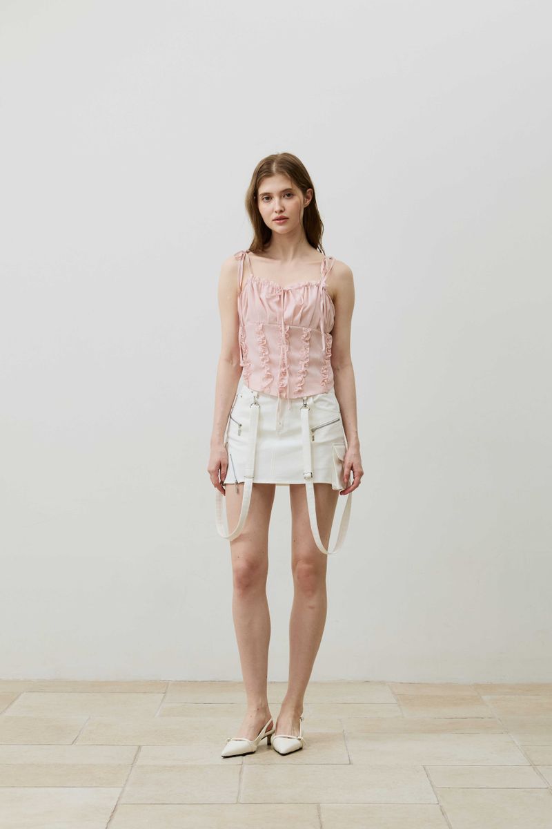 BELLA MINI SKIRT PANTS / WHITE