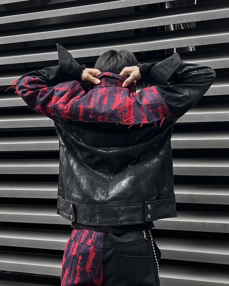 DISTRESSED WAX DENIM JACKET