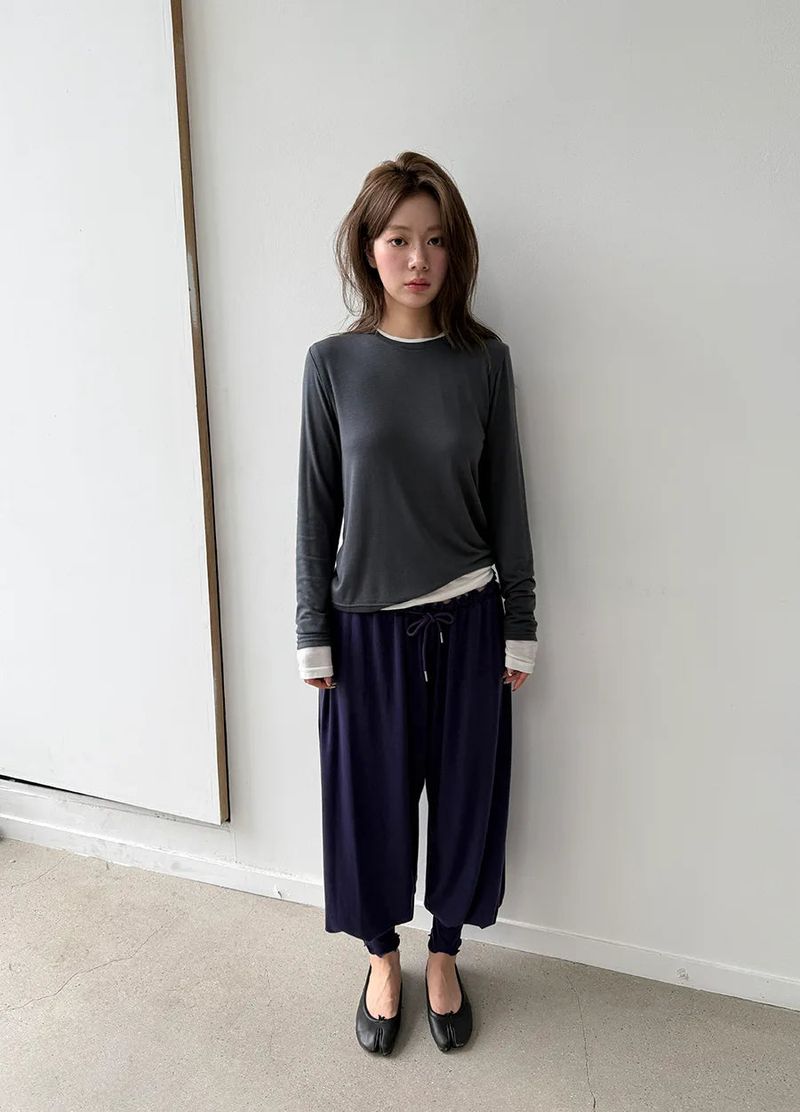 shirring loose pants