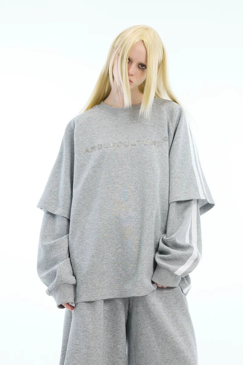 Colorblock Layered Crewneck Sweatshirt
