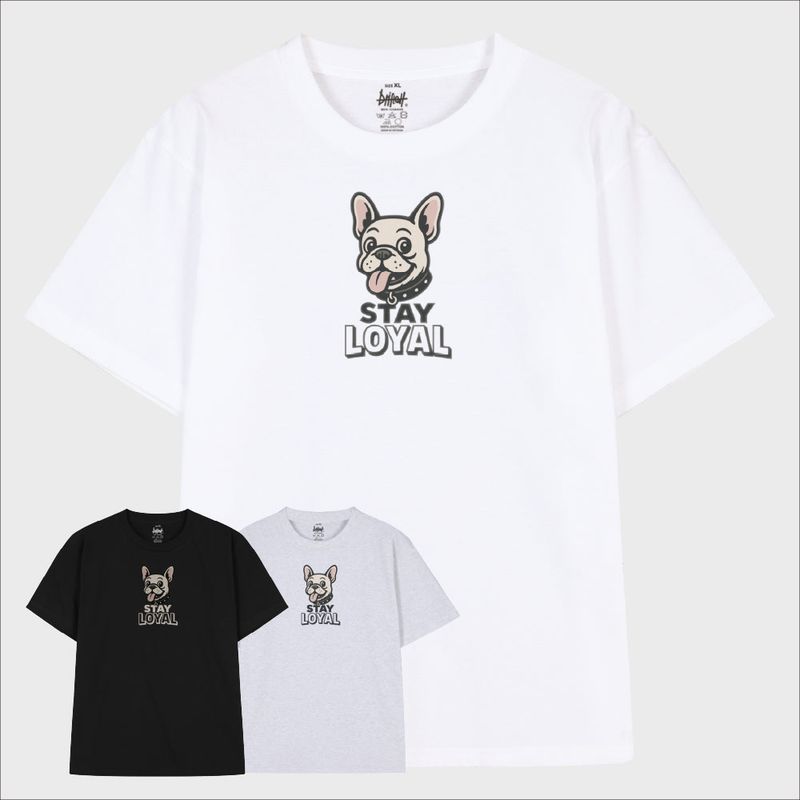 driftout(ドリフトアウト)の「Stay Loyal French Bulldog T-Shirt (3color)(Tops)」