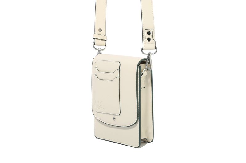 RECENT LOGO CROSS BAG_OATMEAL