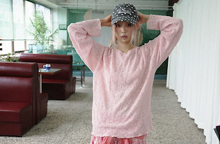 Check Tie Skirt (pink)
