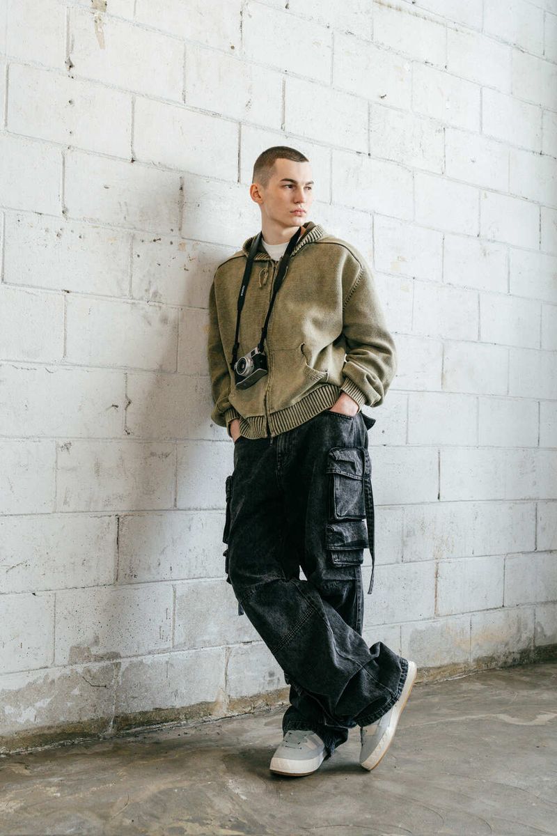MAX POCKET WASHING WIDE DENIM