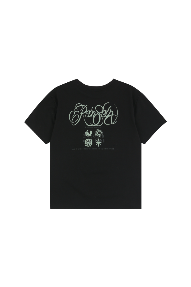 Black UTOPIA short sleeve t-shirts