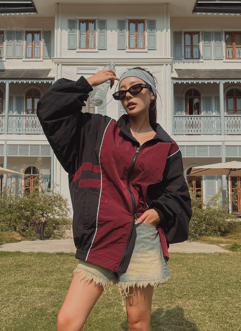 ULAN（ユレン）の「オーバーサイズトラック配色ウィンドジャケット（Jackets/Outerwear）」