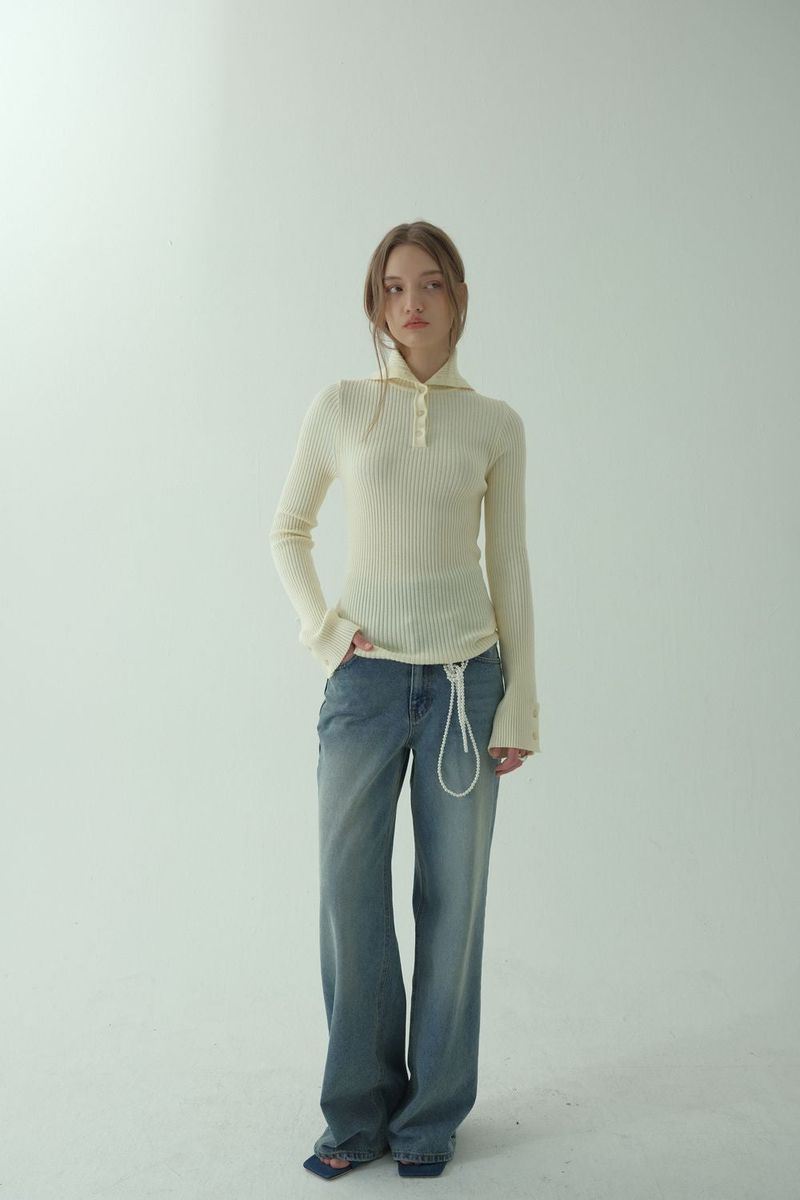 SAILOR RIBBED KNIT PULLOVER_IVORY