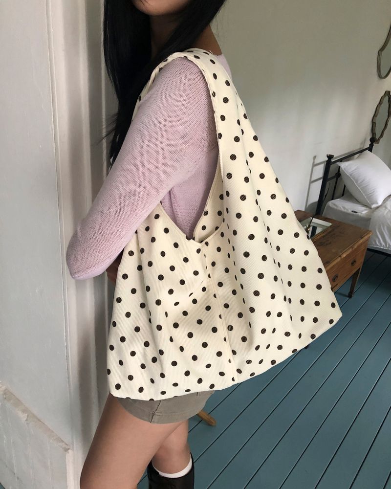 Perkin Corduroy Dot Shoulder Bag
