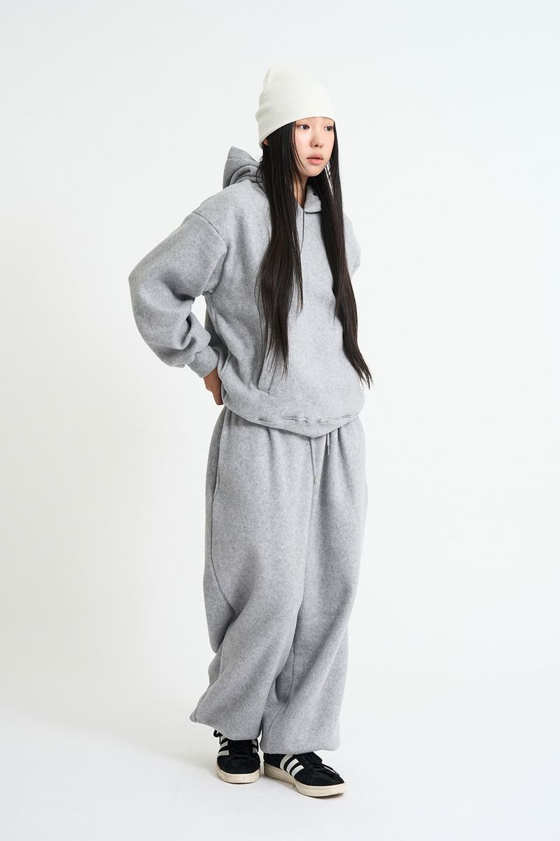 Fleece banding jogger pants