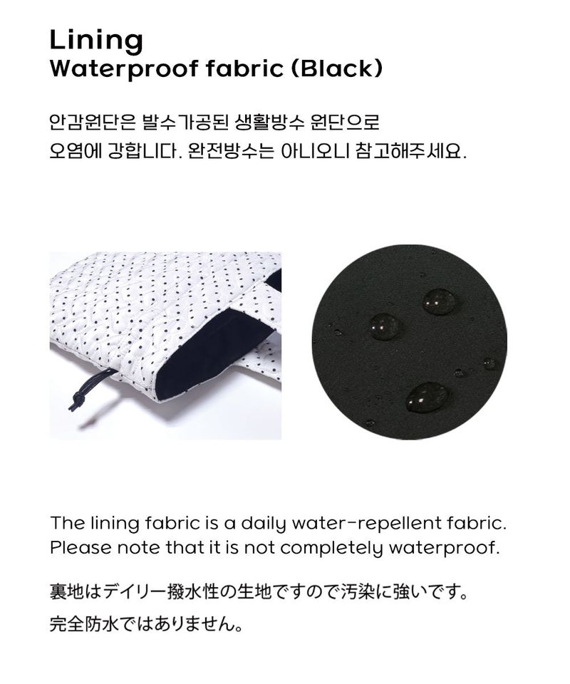 One Handle String Bag_Mini Dot White