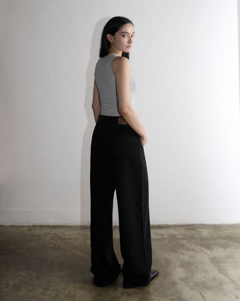 Metal Triclipse Wide Fit Cotton Pants Black