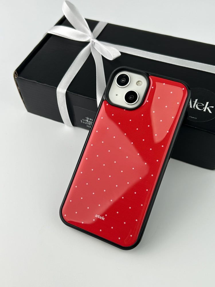Red Dot Epoxy Bumper Case(Black)