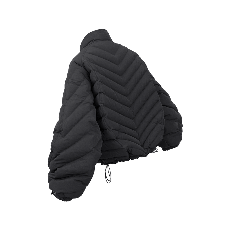 RELABEL Interactive (Black Bone) V-Cut Bone Structure Muscle 90 National Standard Inner/Outer Layered Rib-Knit Down Jacket