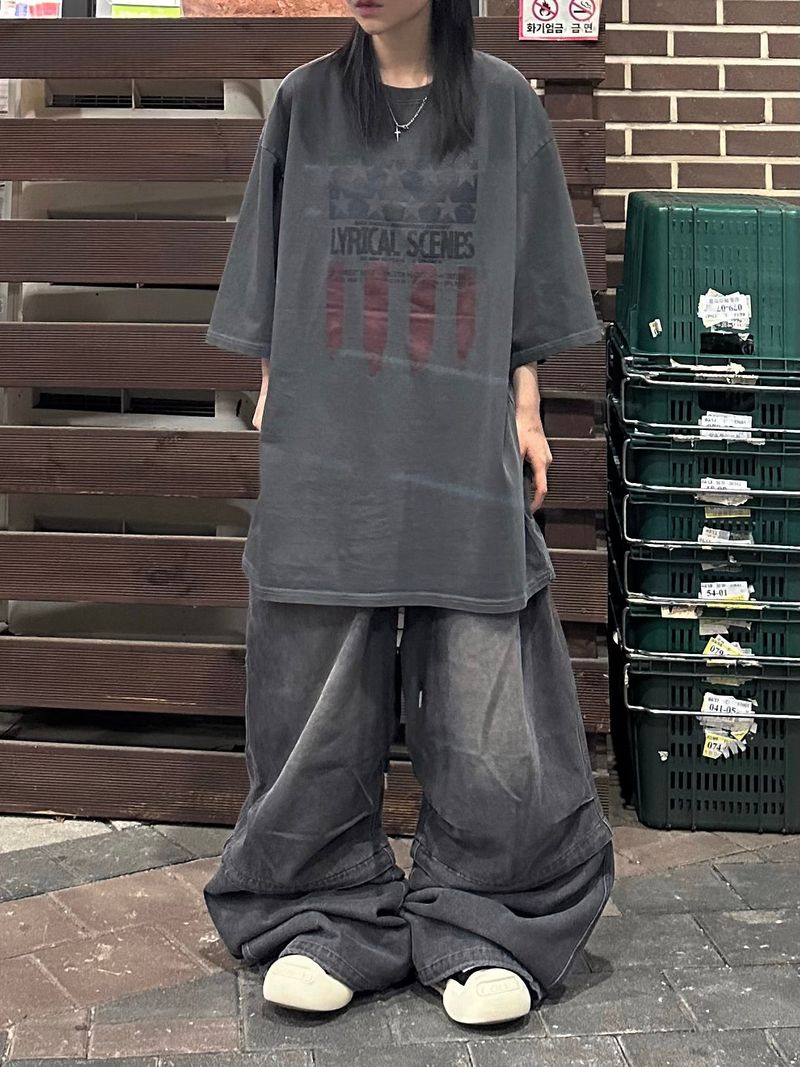 usa flag pigment t-shirt