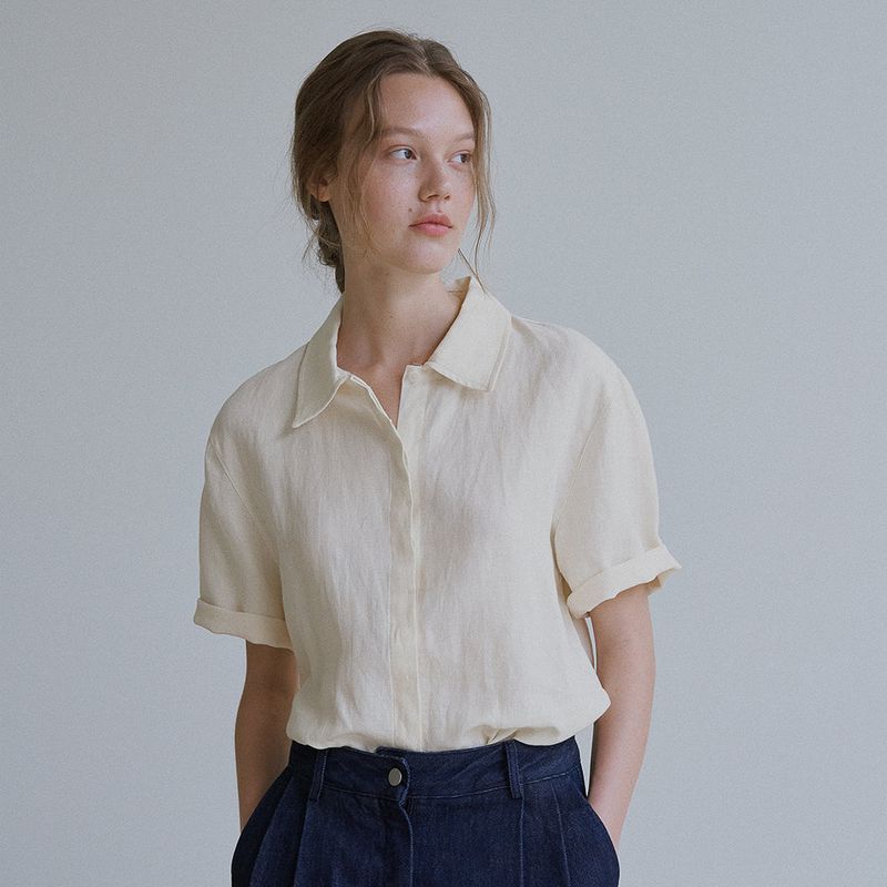 Madeleine half linen shirt