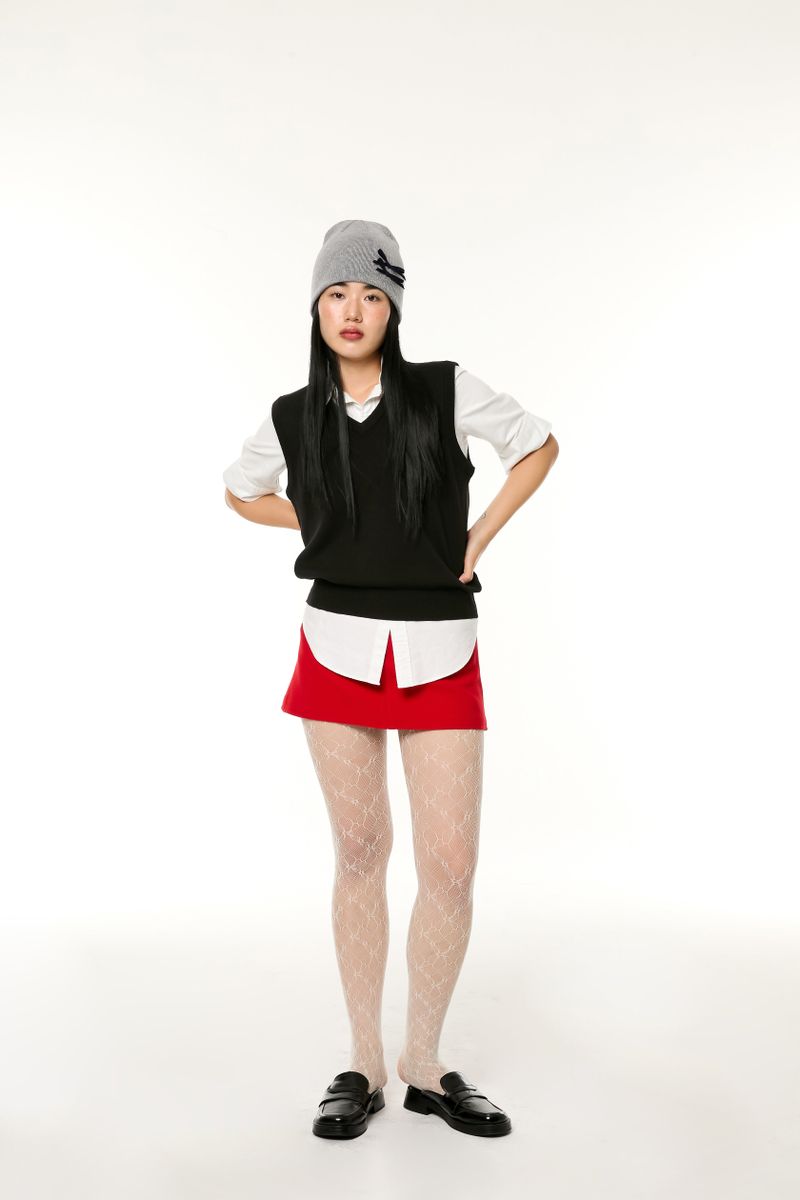 MINI RIBBON BEANIE / GREY