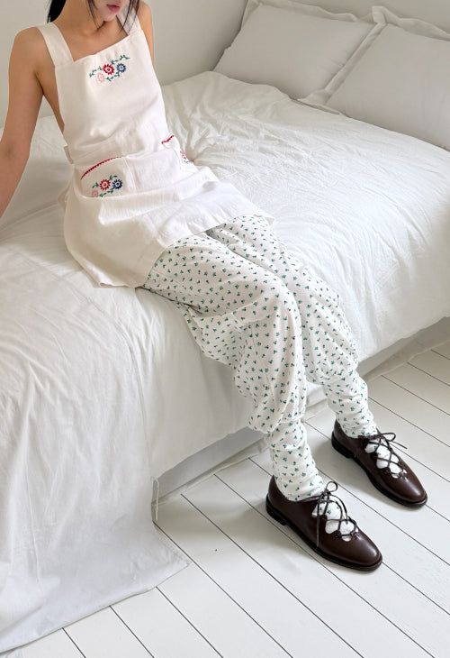 ♡MADE♡ floral leg warmer pants