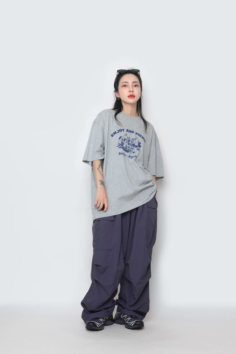 color nylon cargo pants