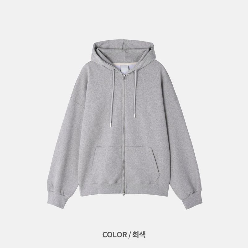 Essential Two-Way Overfit Hooded Zip-Up 12C