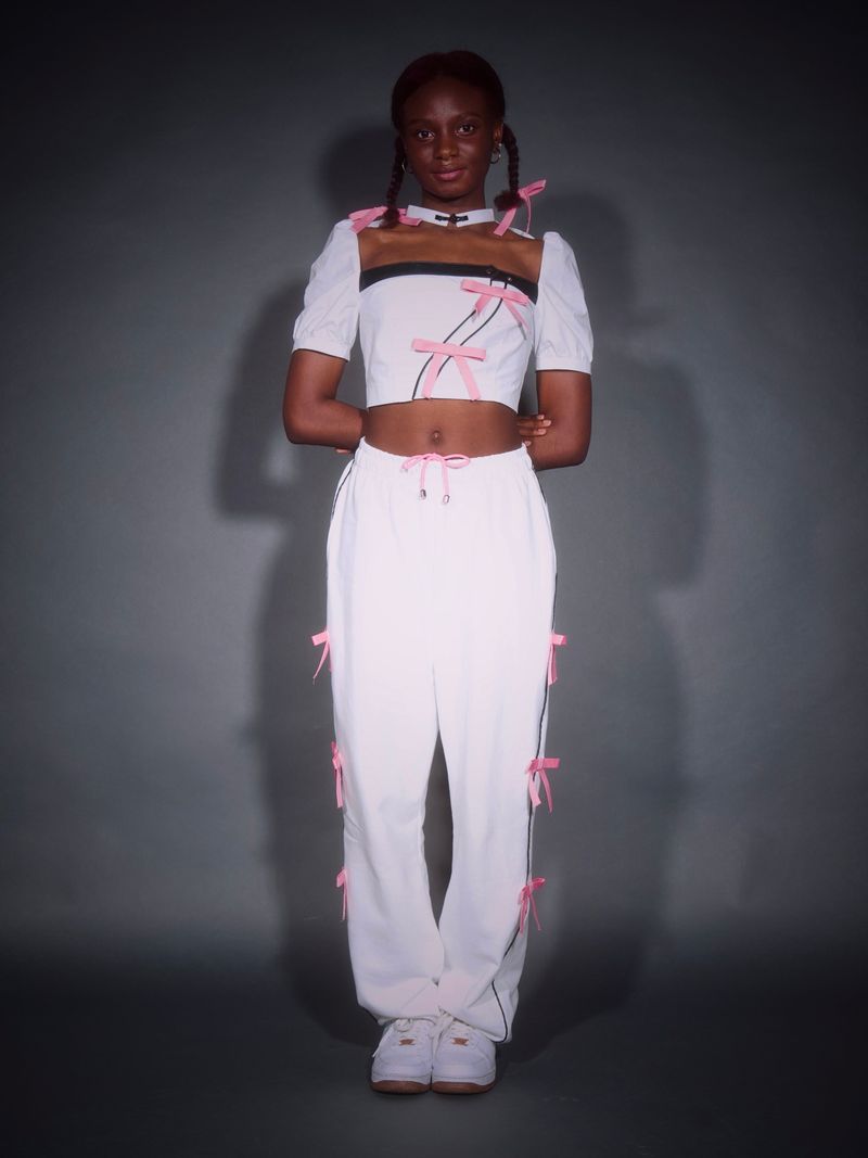 Ribbon Jogger Pants (Pink)