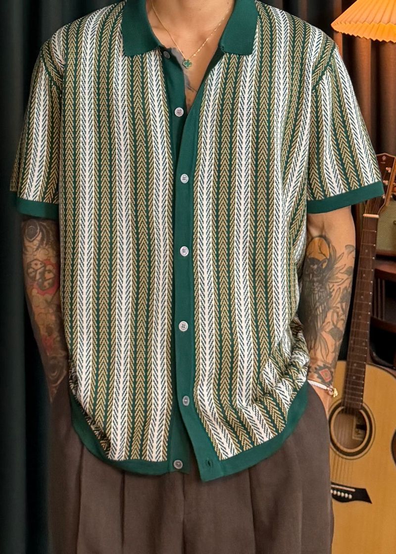Insider Striped Collar Cardigan  3COLOR