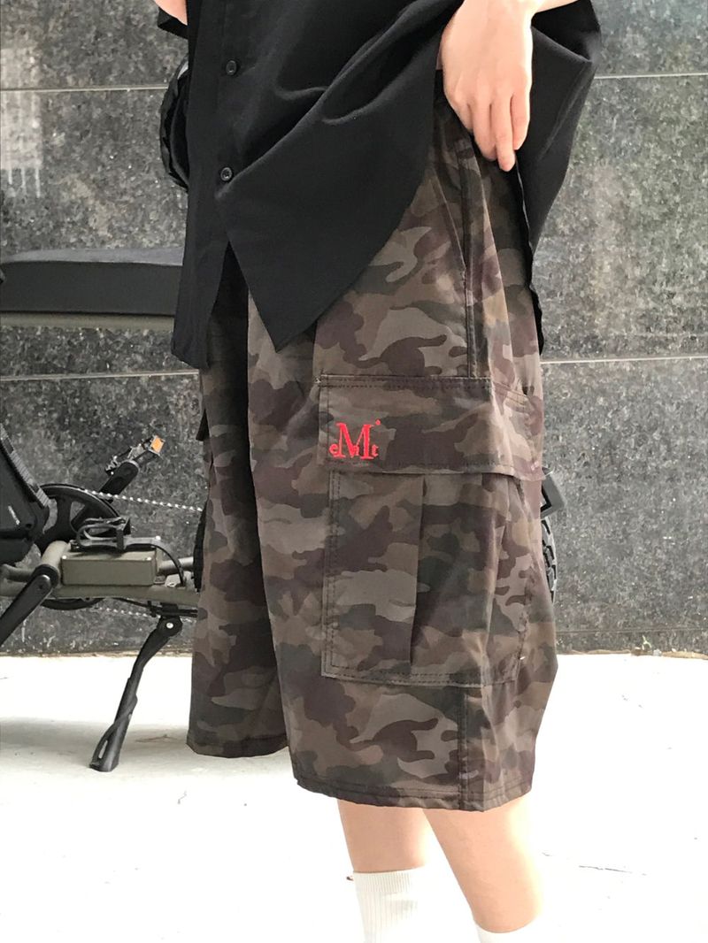 CAMO POLY BERMUDA HALF PANTS (2color)