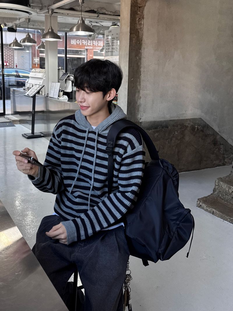 Rush Striped Hooded Knit (3 Colors)