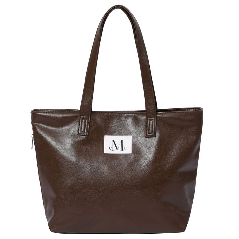 RIENNE SIDE ZIPPER LEATHER SHOULDER BAG UNISEX (2COLOR)