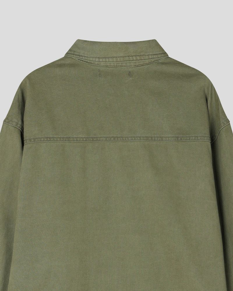 Drain Patch Work Shirt Jacket