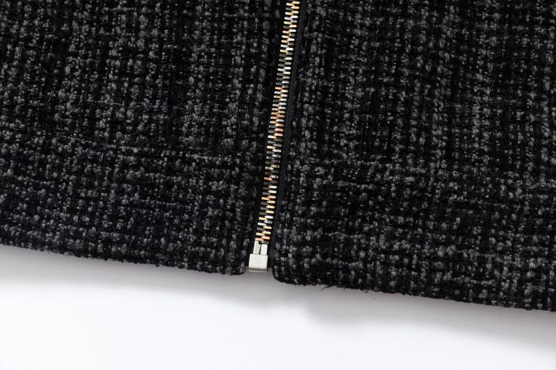 BEADED PIPE EMBROIDERY CROSS JACQUARD DETROIT JACKET