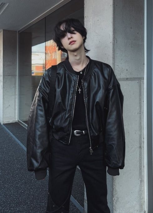 2PLAN(ツープラン)の「Ebonic Crop Leather MA-1(Jackets/Outerwear)」