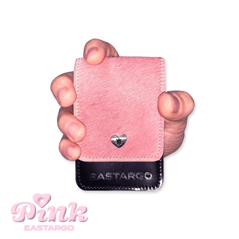 PINK HEART BENTO WALLET (ENAMEL BK)