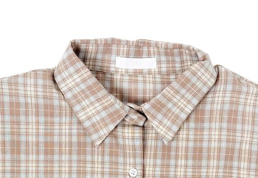 Coin Check Over Collar Shirt