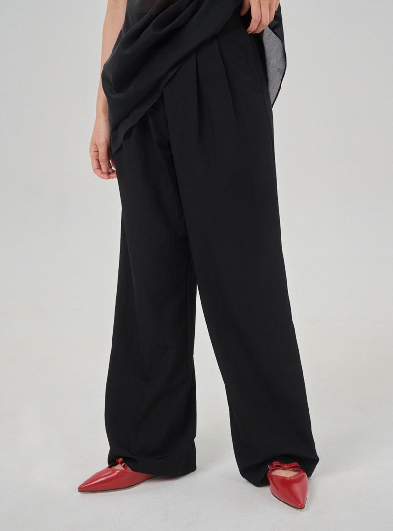 Gleam wide pants (black)