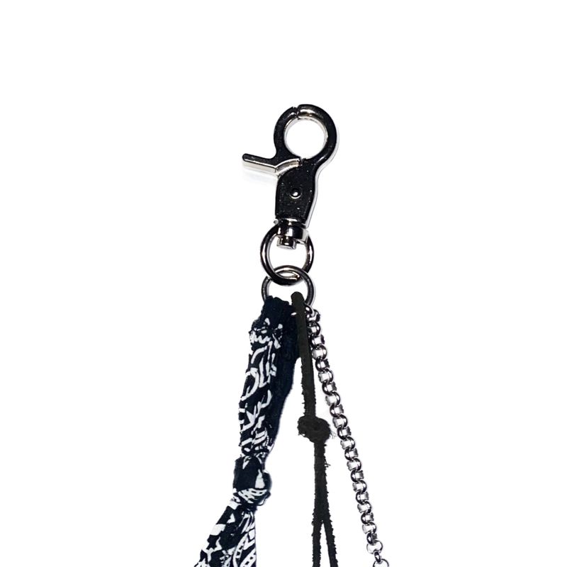 bandana ribbon keyring (black)