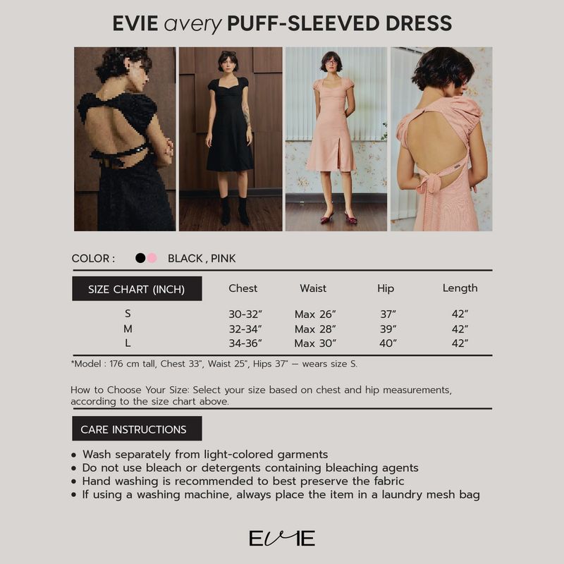 EVIE avery PUFFED SLEEVE DRESS PINK