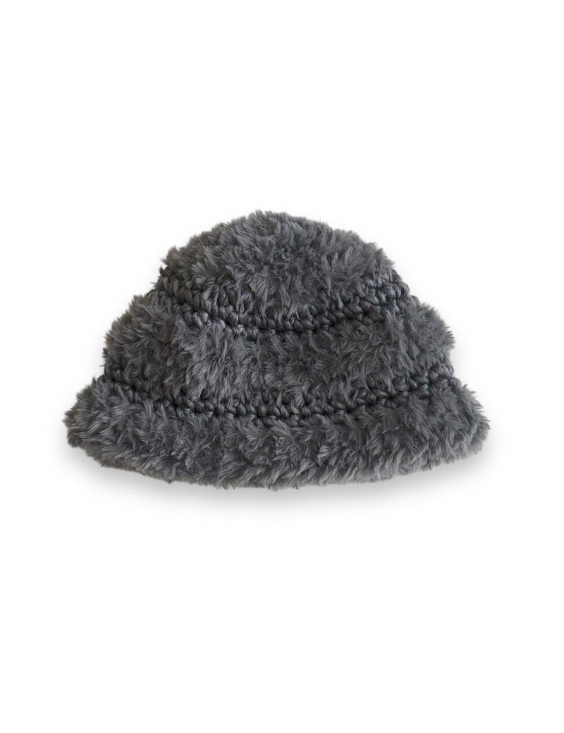 mix fur hat (gray)