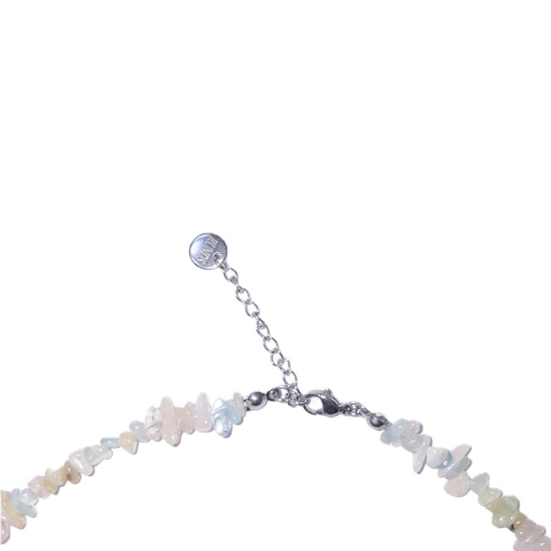 mini gemstone necklace (pink)