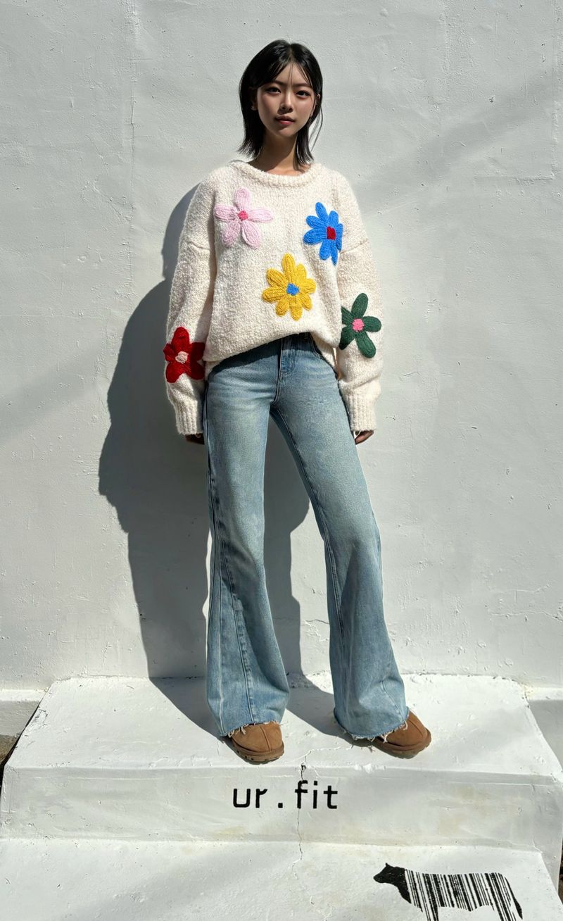 FLARED BOOTCUT DENIM PANTS code 23005