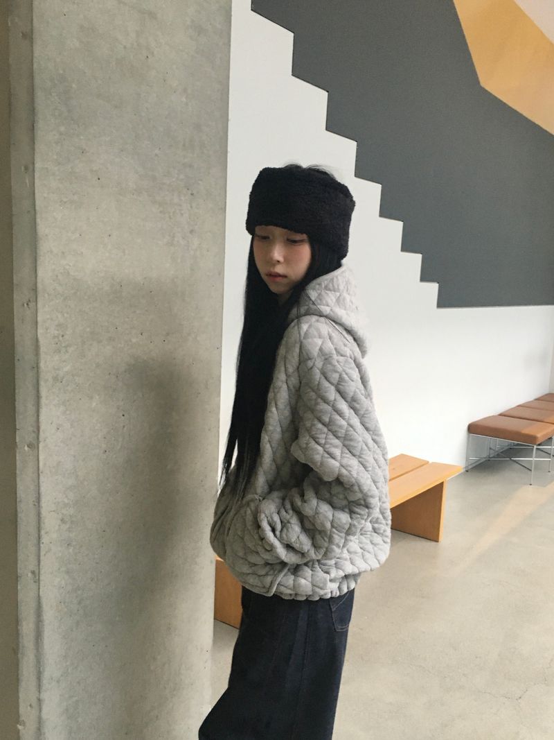 Marron Quilted Jumper (3c)