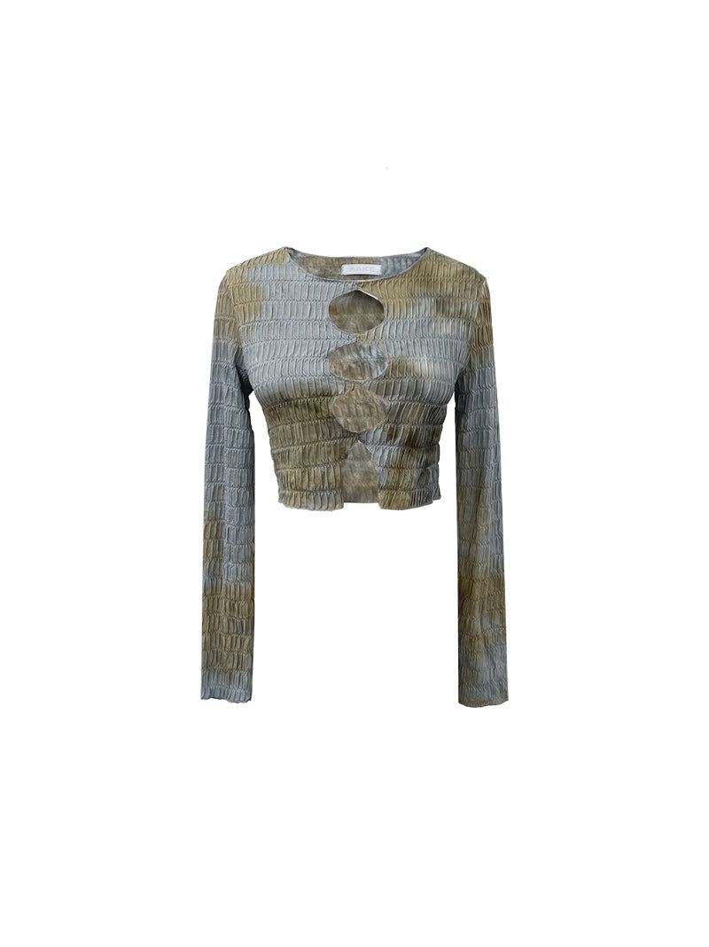 AAKE(アケ)の「3-HOLE TIE-DYE T(Tops)」
