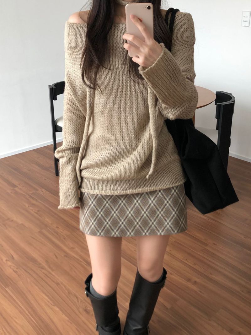 Edin Checkered Mini Skirt (2 colors)