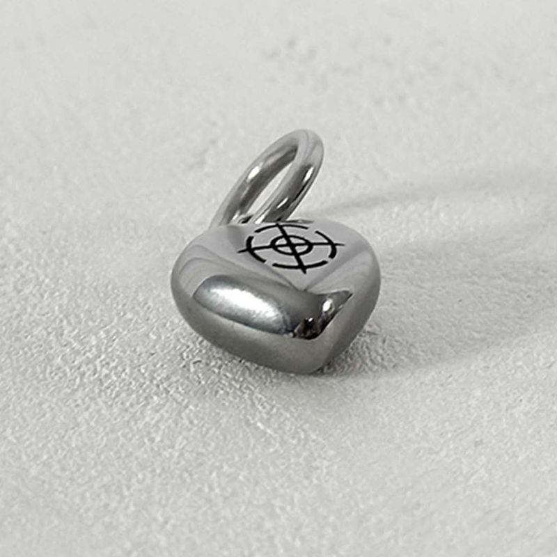 ss-Multi P circle keyring necklace_silver